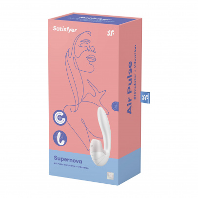 Вибратор с вакуумным стимулятором Satisfyer Supernova (белый) (арт. 4009735WHT)