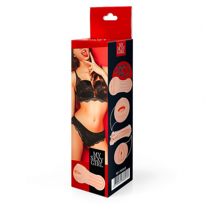 Мастурбатор Май сэкси герл (My sexy girl), рот+вагина, ТПР (TPR), телесный (арт. SF-70265)