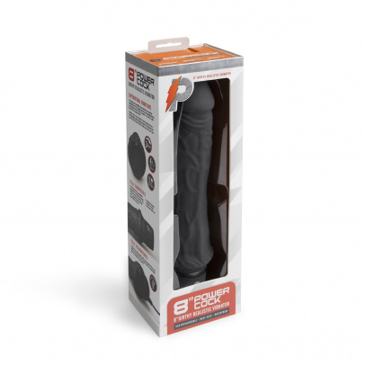 Классический массажер 8" Girthy Realistic Vibrator черный