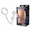 Кольцо на пенис с двумя анальными шарами Two Bead Stainless Steel Anal Hook & Cock Ring