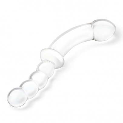 Анально-вагинальный фаллоимитатор 12,5 in Girthy Double Sided Dong With Anal Bead Grip Handle