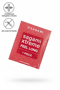 Презервативы Sagami Xtreme Feel Long, ультрапрочные, латекс, 19 см, 5,3 см