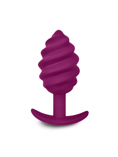 Gvibe Gplug Twist 2 Raspberry витая силиконовая анальная пробка для ношения, 10.5 см