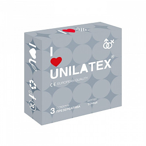 Презервативы Unilatex Dotted, латекс, 19 см, Ø 5,4