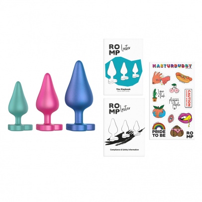 Набор анальных пробок Romp Luster, 3 шт, Ø 2,9 – 4,1 см (арт. RP281SGZ) 