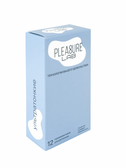 Презервативы ультратонкие Pleasure Lab, 19 см, Ø 5,5 см, 12 шт (арт. 1280lab)