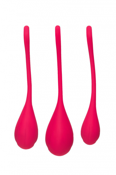 Набор вагинальных шариков Сатисфайер ЙОНИ Пауэр 1 (Satisfyer YONI Power 1), силикон, красный (арт. J1517-2)