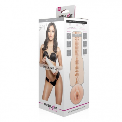 Мастурбатор Флешлайт Гёрлз Эмили Уиллис (Fleshlight Girls Emily Willis) с текстурой Сквирт (Squirt), вагина, 25 см (арт. 11659)