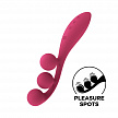 Тройной вибромассажёр Satisfyer Tri Ball 1, красный