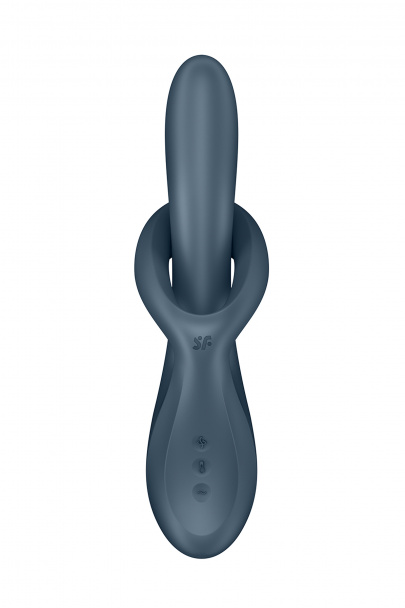 Вибратор и ротатор с функцией нагрева Satisfyer Heat Flex 4, силикон, серый