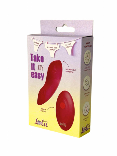 Перезаряжаемый вибратор в трусики Тэйк ит Изи Джой (Take it Easy Joy), 7,2 см (арт. 9026-01lola)