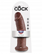 Фаллоимитатор-гиант на присоске коричневый King Cock 10 Cock Brown