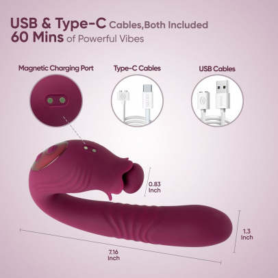 Вибратор Селав Кампанула (Selove Campanula), фиолетовый, 18,2 см (арт. SE203-purple)