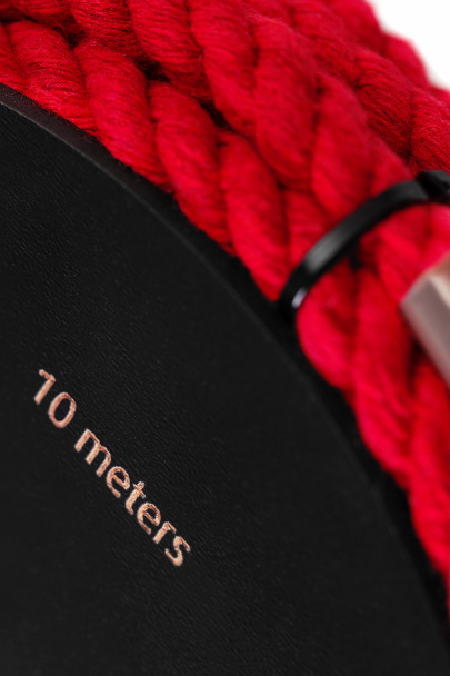 Веревка для шибари Пекадо БДСМ (Pecado BDSM), на катушке, хлопок, красная, 10 м, Ø 8 мм (арт. 06413)