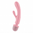 Вибратор-ванд 2 в 1 Satisfyer Triple Lover, розовый, 23,7 см (арт. 4018218)