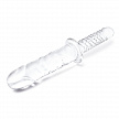 Стеклянный фаллоимитатор двусторонний 11 in Girthy Cock Double Ended With Handle