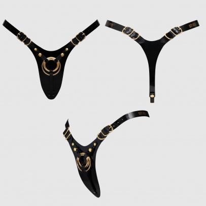 Пояс для страпона Strap-on-me HARNAIS SIMILI FABULOUS, черный