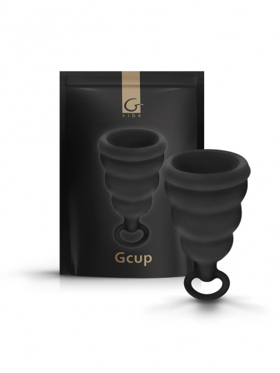 Gvibe Gcup Black силиконовая менструальная чаша с защитой от протечек, 5 мл