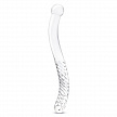 Изящный фаллоимитатор с рельефом 11 in Glass Pelvic Wand Double Ended