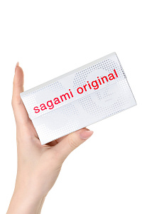 Презервативы Sagami, original 0.02, полиуретан, 19 см, 5,8 см