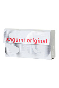 Презервативы Sagami, original 0.02, полиуретан, 19 см, 5,8 см