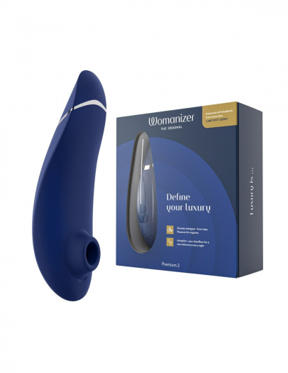 Бесконтактный клиторальный стимулятор Womanizer Premium 2 синий