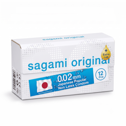 Презервативы Sagami Original 002 EXTRA LUB, полиуретан, 12 шт.