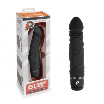 Классический массажер 6.5" Girthy Realistic Vibrator черый