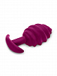 Gvibe Gplug Twist 2 Raspberry витая силиконовая анальная пробка для ношения, 10.5 см