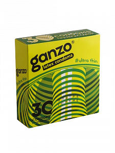 Презервативы Ganzo Ultra thin, ультратонкие, латекс, 18 см, Ø 5,2