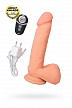 Реалистичный вибратор с пультом ДУ TOYFA RealStick Elite Vibro, TPR, телесный, 10 режимов вибрации, 17 см (арт. 987002)