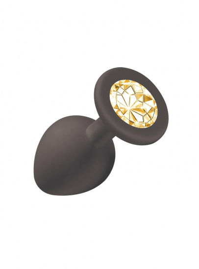 Анальная пробка Emotions Cutie Medium Black  golden crystal