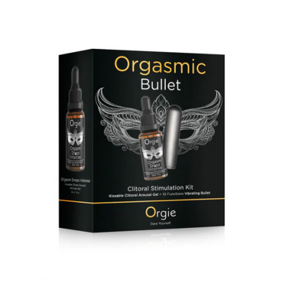 Набор Orgie Orgasmic Bullet с гелем Orgasm Drops Intense и вибропулей