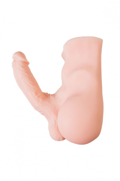 Мастурбатор с фаллосом Juicy Pussy Manuel, TPE, телесный, 25 см (арт. 893050)