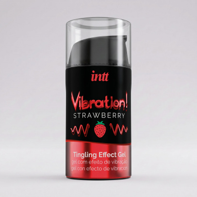 Жидкий интимный гель с эффектом вибрации, Intt Strawberry, 15 мл