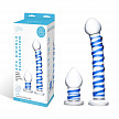 Сет из 2-х стекляных игрушек Swirly Dildo & Buttplug Set