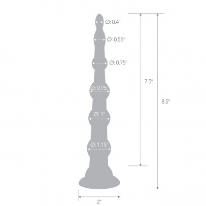 Анальная елочка на присоске 8,5in Anal Beads With Suction Base