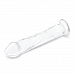 Рельефный большой стимулятор из стекла 12 in Glass Dildo With Veins & Flat Base