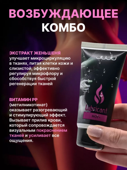 Возбуждающий лубрикант JUJU ГОРЯЧИЙ+ (HOT+) 50 мл