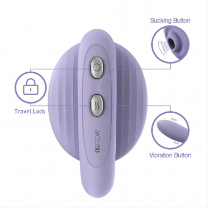 Сиреневый вакуумный стимулятор клитора и G-точки OG Flow Bean Vibrator