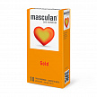 Презервативы Masculan Gold золотого цвета, с ароматом ванили 10 шт.