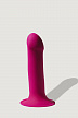 Дилдо на присоске с двойной плотностью HITSENS S02 PINK ADRIEN LASTIC DILDO DUAL DENSITY