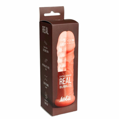 Фаллоудлинитель Real Extra Sense Bubbles, 13,5 см, Ø 3,5 см (арт. 7016-01lola)