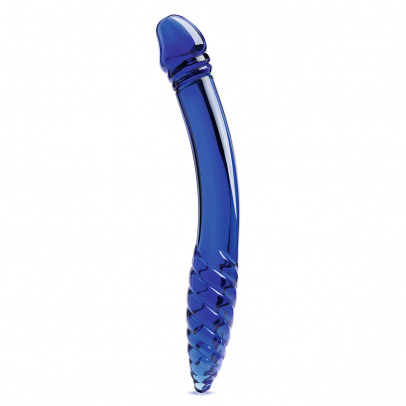 Двухголовый рельефный стимулятор 11 in Double-sided Glass Dildo For G-Spot P-Spot Stimulation