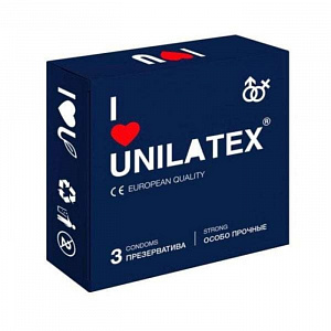 Презервативы Unilatex Extra Strong, латекс, 19 см, Ø 5,4 см