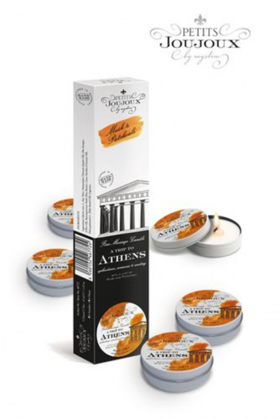 Набор из 5 массажных свечей по 33 гр. Petits Joujoux ATHENS REFILL
