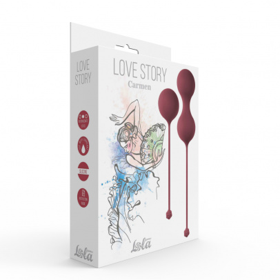 Набор вагинальных шариков Love Story Carmen Wine Red