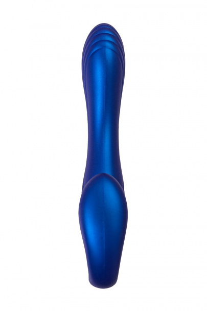 Страпон безремневой L`Eroina APP ARDEE с управлением от приложения и пульта, силикон, синий, 31 см (арт. 565004)