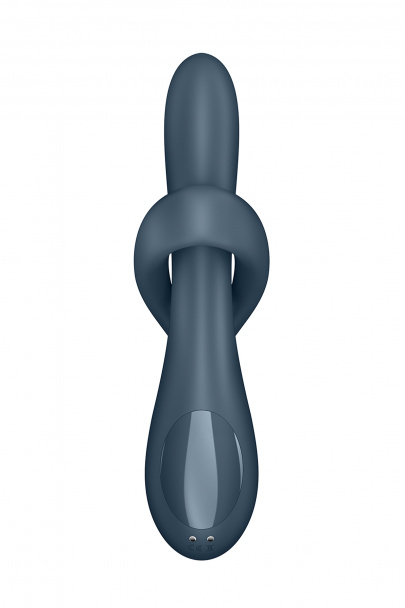 Вибратор и ротатор с функцией нагрева Satisfyer Heat Flex 4, силикон, серый