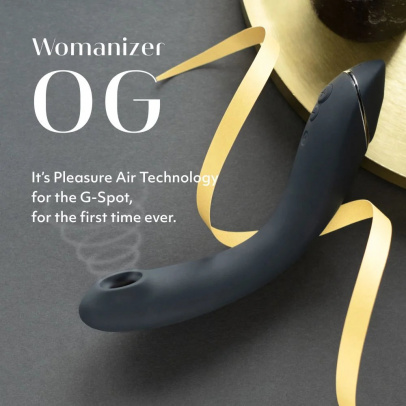 Стимулятор G-точки Womanizer OG c технологией Pleasure Air и вибрацией темно-серый